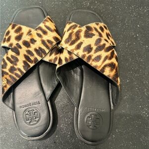 Tory Burch Criss Cross Sandal leopard print